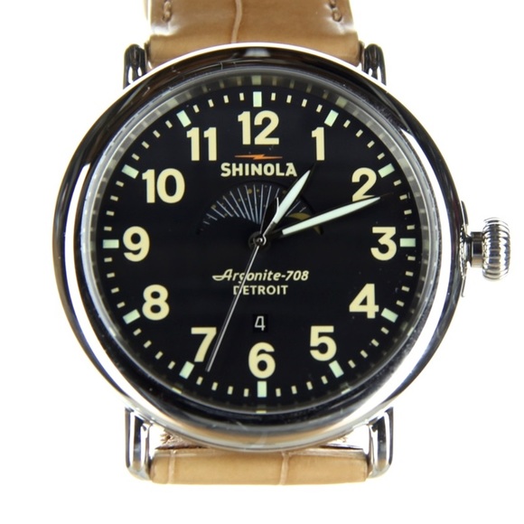 Shinola Other - Shinola Runwell Moon Phase 47 mm Alligator Watch
